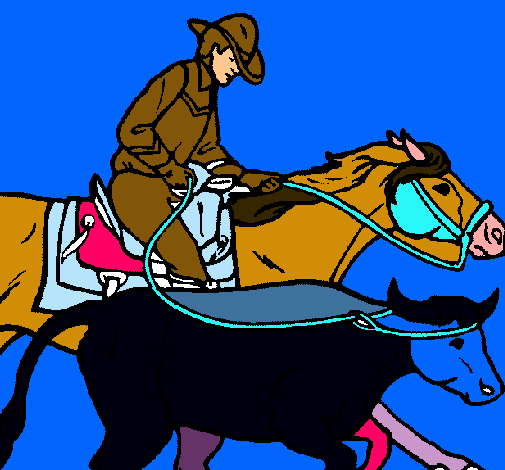 Vaquero y vaca