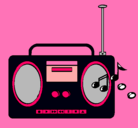 Dibujo Radio cassette 2 pintado por Ckonzxeliithoo