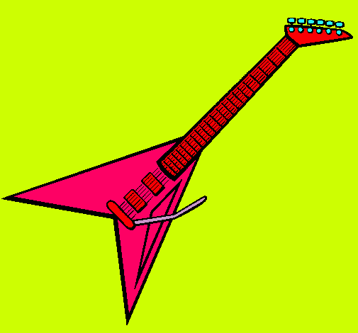 Dibujo Guitarra eléctrica II pintado por junior