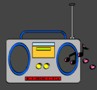 Dibujo Radio cassette 2 pintado por antonio