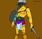 Dibujo Gladiador pintado por eertuio