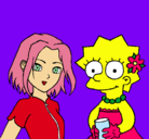 Dibujo Sakura y Lisa pintado por Mavia