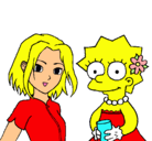 Dibujo Sakura y Lisa pintado por prinses