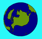 Dibujo Planeta Tierra pintado por Celia 