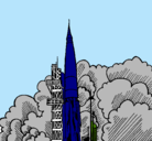 Dibujo Lanzamiento cohete pintado por EDGAR