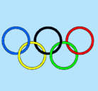 Dibujo Anillas de los juegos olimpícos pintado por Lagunero