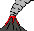 Dibujo Volcán pintado por ALBAL