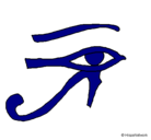 Dibujo Ojo Horus pintado por jesi