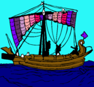 Dibujo Barco romano pintado por jajajaja