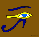 Dibujo Ojo Horus pintado por nada