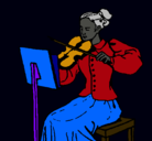 Dibujo Dama violinista pintado por vanessa