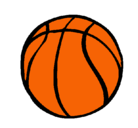 Dibujo Pelota de básquet pintado por basket