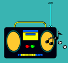 Dibujo Radio cassette 2 pintado por sergio