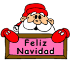 Dibujo Feliz Navidad pintado por Fabiola