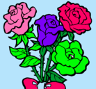 Dibujo Ramo de rosas pintado por kiara