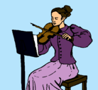 Dibujo Dama violinista pintado por verdíboy