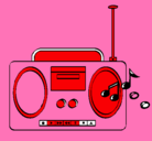 Dibujo Radio cassette 2 pintado por david