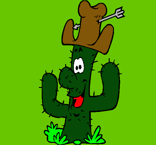 Cactus con sombrero