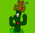 Dibujo Cactus con sombrero pintado por igjhghjfgh