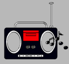 Dibujo Radio cassette 2 pintado por SASA