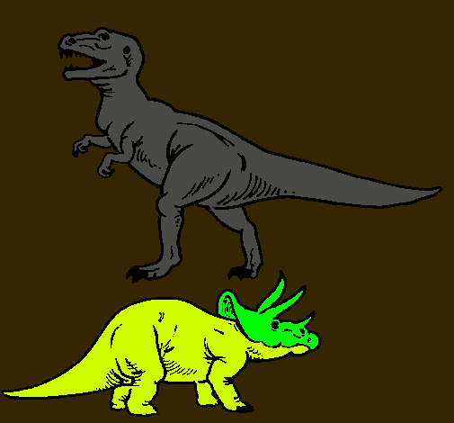 Triceratops y tiranosaurios rex