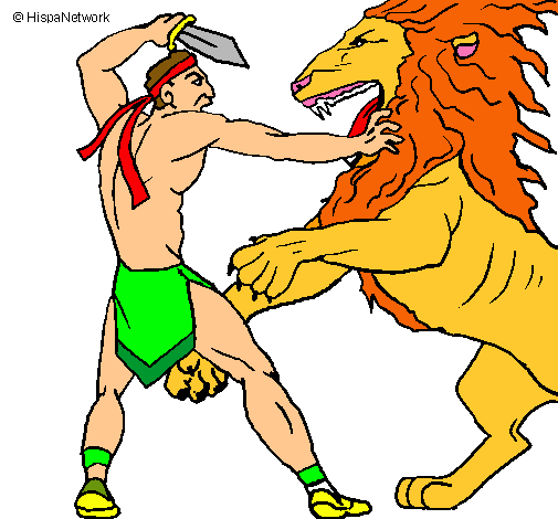 Gladiador contra león