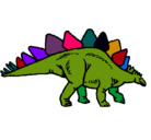 Dibujo Stegosaurus pintado por marifortes