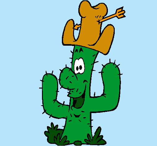 Cactus con sombrero