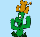 Dibujo Cactus con sombrero pintado por maria elsy