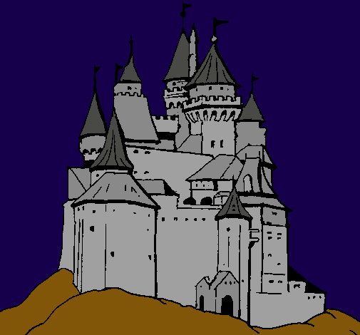 Dibujo Castillo medieval pintado por anna