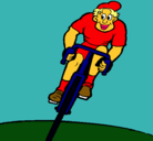 Dibujo Ciclista con gorra pintado por danivi