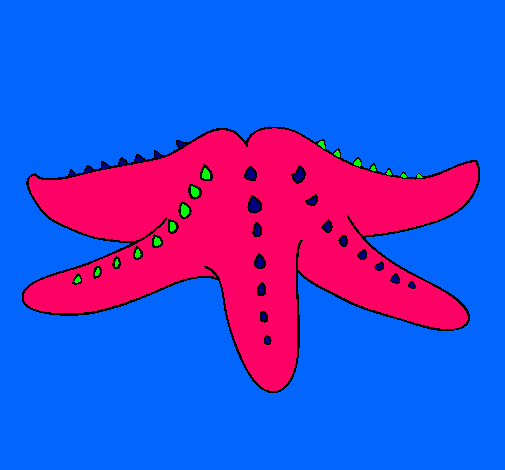 Dibujo Estrella de mar pintado por mijael