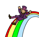 Dibujo Duende en el arco iris pintado por Daniel