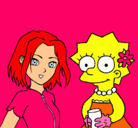 Dibujo Sakura y Lisa pintado por vjiera