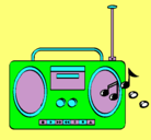 Dibujo Radio cassette 2 pintado por isak