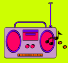 Dibujo Radio cassette 2 pintado por garta