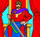 Dibujo Caballero rey pintado por sergio