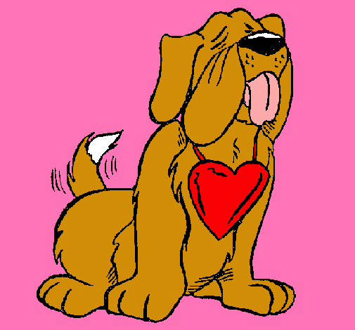 Dibujo Perro enamorado pintado por Shiranui