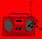 Dibujo Radio cassette 2 pintado por verdíboy