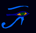 Dibujo Ojo Horus pintado por Cana