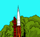 Dibujo Lanzamiento cohete pintado por wenfry