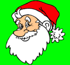 Dibujo Cara Papa Noel pintado por katalina