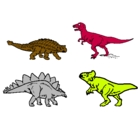 Dibujo Dinosaurios de tierra pintado por santino