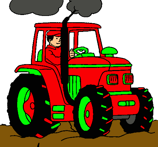 Tractor en funcionamiento