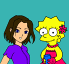 Dibujo Sakura y Lisa pintado por dayana