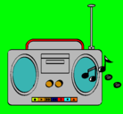 Dibujo Radio cassette 2 pintado por pilar