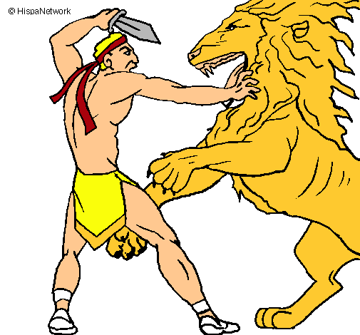 Gladiador contra león