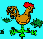 Dibujo Veletas y gallo pintado por adriano