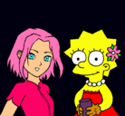 Dibujo Sakura y Lisa pintado por celia11