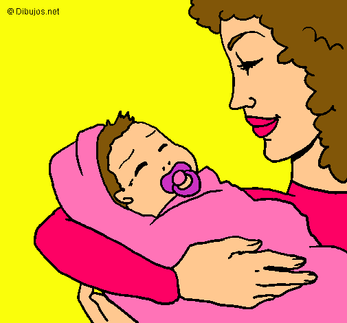 Dibujo Madre con su bebe II pintado por JIMENAVASQ